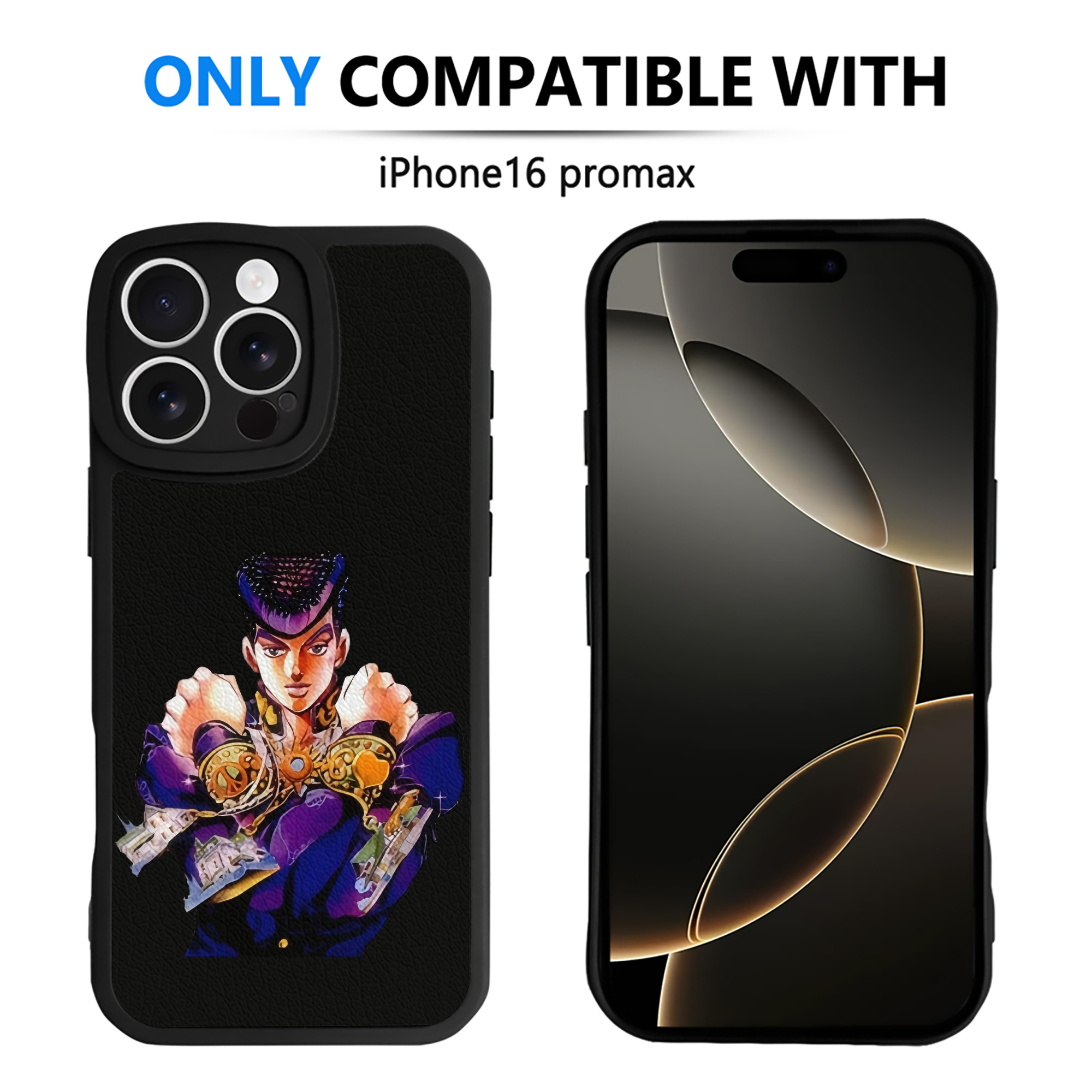 （画像用） ジョジョの奇妙な冒険 ひがしかた じょうすけ JoJo's Bizarre Adventure Higashikata Josuke 【iPhone 16シリーズ対応】シリコンスマホケース（レザー調） 材質：シリコン